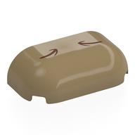 Brick Round, Curved Triple 2 x 4, No Studs with Dark Brown Closed Eyes print
