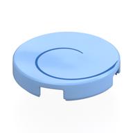 Деталь LEGO Tile Round 2 x 2 with Dark Blue Spiral, Left Print, Ярко-светло-голубой