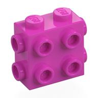 Деталь LEGO Brick Special 1 x 2 x 1 2/3 with Eight Studs on 3 Sides, Темно-розовый