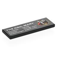 Деталь LEGO Tile 2 x 6 with 'THE HAIL MARY', Stats print, Черный