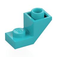 Деталь LEGO Скос перевёрнутый 45° 2 x 1, с вырезом 2/3, Средне-лазурный