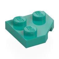 Деталь LEGO Пластина-клин 2 x 2, со срезанным углом, Темно-бирюзовый