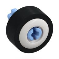 Деталь LEGO Wheel 11 x 8 with Center Groove, One Smooth Side with Tyre, Axle Pin Assembly, Белый
