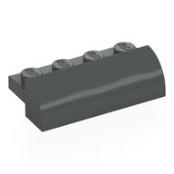 Деталь LEGO Кирпичик изогнутый 2 x 4 x 1, Темный сине-серый