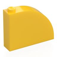 Деталь LEGO Кирпичик изогнутый 1 x 4 x 3, Желтый