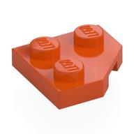 Деталь LEGO Пластина-клин 2 x 2, со срезанным углом, Красно-оранжевый