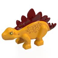 Деталь LEGO Animal, Dinosaur, Stegosaurus Small Bright Light Orange with Dark Red Spots print, Темно-красный