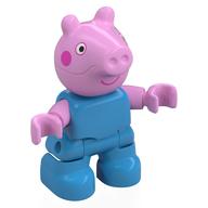 Деталь LEGO Duplo Figure Child, Pig with Dark Pink Cheeks, Small Smile, Hearing Aid print (George Pig), Темно-лазурный