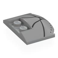 Brick Round 3 x 4 x 2/3 Triple Curved with 2 Sunk Studs with print