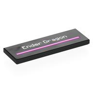 Деталь LEGO Tile 2 x 6 with White 'Ender Dragon', Bright Pink/Magenta Line print, Черный