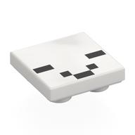 Деталь LEGO Tile Special 2 x 2 Inverted with Pixelated Ghast print, Белый