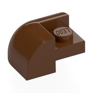 Деталь LEGO Brick Curved 2 x 2 x 1 with Curved Top - Corner, Красно-коричневый