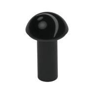 Деталь LEGO Bar 1L with Rounded End, Черный