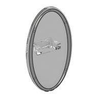 Деталь LEGO Shield Ovoid with Grip with Silver Border print, Прозрачный бесцветный