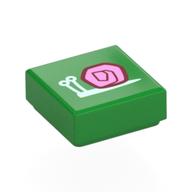 Деталь LEGO Плитка 1 x 1, с рисунком, Ярко-зеленый