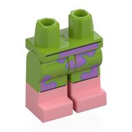 Деталь LEGO Hips with Lime Legs and Warm Pink Boots Pattern with print, Лайм