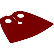Деталь LEGO Neckwear Cape, Standard, Very Short, Dark Red Back Pattern [Spongy Stretchable Fabric], Красный