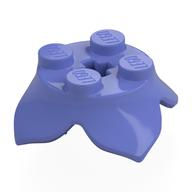 Деталь LEGO Plate Round 2 x 2 x 2/3 with + Axle Hole and 4 Leaf Extensions, Сине-фиолетовый