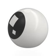Деталь LEGO Technic Ball Joint, Black Eye, White Square Pupils (Brickheadz) print, Белый