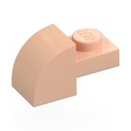 Деталь LEGO Кирпичик изогнутый 1 x 2 x 1, с изогнутым верхом, Светлый телесный