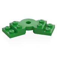 Деталь LEGO Plate Angled 2 x 2 with Step and Hole in Center, Ярко-зеленый