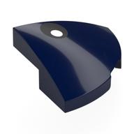 Деталь LEGO Brick Round Corner, Curved 2 x 2 x 2/3 Quarter Circle with Black Eye, White Pupil print, Темно-синий