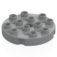 Деталь LEGO Пластина Duplo круглая 4 x 4, Светлый сине-серый