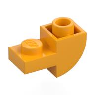 Деталь LEGO Brick Curved Inverted 1 x 2 with 1 x 1 Cutouts, Ярко-светло-оранжевый