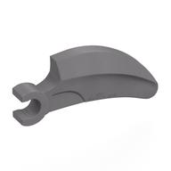 Деталь LEGO Barb Large (Claw, Talon) with Clip, Матовый серебристый