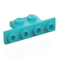 Деталь LEGO Кронштейн 1 x 2 - 1 x 4, Средне-лазурный
