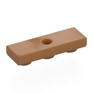 Деталь LEGO Tile Special 1 x 3 Inverted with Center Hole, Средне-темный телесный