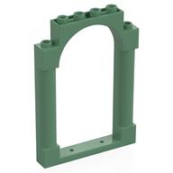 Деталь LEGO Panel 1 x 6 x 7 with 2 Columns and Arch, Песочно-зеленый