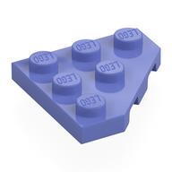 Деталь LEGO Пластина-клин 3 x 3, со срезанным углом, Сине-фиолетовый