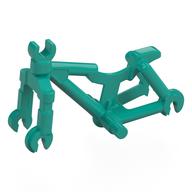 Деталь LEGO Bicycle Frame Wide, Clip for Steer, Темно-бирюзовый