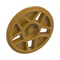 Деталь LEGO Wheel Cover 5 Double Spoke, Filled, Жемчужно-золотой
