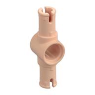 Деталь LEGO Technic Pin Connector Hub with 2 Pins with Friction Ridges Lengthwise [Small Squared Pin Holes], Светлый телесный