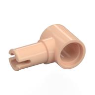 Деталь LEGO Technic Pin Connector Hub with 1 Pin with Friction Ridges Lengthwise [Square Holes], Светлый телесный