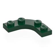 Деталь LEGO Plate Round Corner 3 x 3 with 2 x 2 Round Cutout, Темно-зеленый