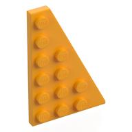 Деталь LEGO Пластина-клин правая 6 x 4, Ярко-светло-оранжевый