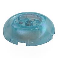 Деталь LEGO Brick Round 4 x 4 Dome Top with Round 2 x 2 Cutout, 4 Studs, Прозрачный голубой опаловый
