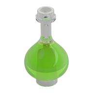 Деталь LEGO Equipment Bottle / Erlenmeyer / Florence Flask with Trans-Bright Green pattern, Прозрачный ярко-зеленый