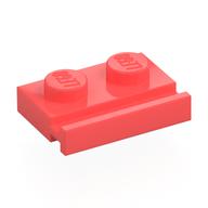 Деталь LEGO Пластина специальная 1 x 2, с направляющей двери, Коралловый