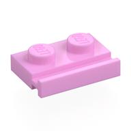 Деталь LEGO Пластина специальная 1 x 2, с направляющей двери, Ярко-розовый