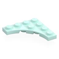 Деталь LEGO Plate Special 4 x 4 with Curved Cutout, Светлый морской волны