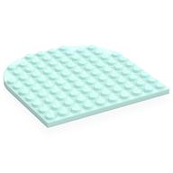Деталь LEGO Plate 10 x 10 with Rounded End, Светлый морской волны