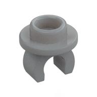 Деталь LEGO Plate Round 1 x 1 with Hollow Stud and Underside Clip, Светлый сине-серый