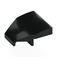Деталь LEGO Brick Wedged, Curved 2 x 2 x 2/3 with Notches 27°, Черный
