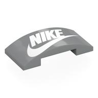 Деталь LEGO Brick Curved 4 x 2 Double with White NIKE Logo print, Светлый сине-серый