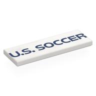 Деталь LEGO Tile 2 x 6 with Dark Blue 'U.S. SOCCER' print, Белый