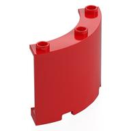 Деталь LEGO Panel 4 x 4 x 3 Quarter Cylinder, Красный